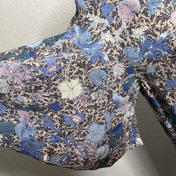 Zadig & Voltaire Rhona Wild Garden Floral Sz S Flutter Sleeves Midi Dress - Picture 11 of 12